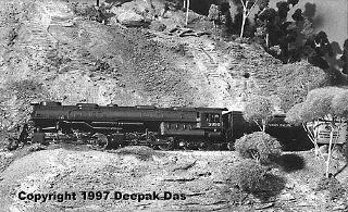 3909.jpg - One of the Union Pacific's mighty Challenger locomotives drags its trainload of perishables over the mountains.