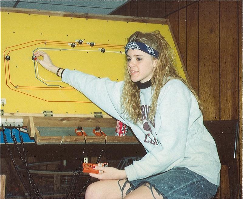 scan0014.jpg - Jenika running a train
