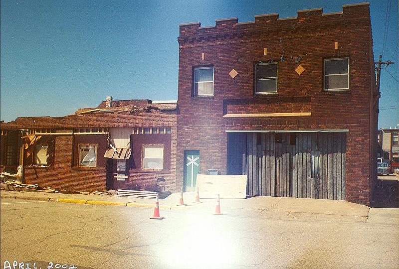 scan0039.jpg - The old Fire Hall being prepared for demolition.